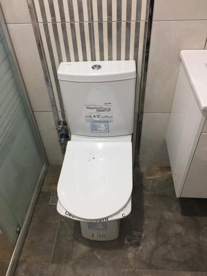 Klozet ve devam bağlantısının bulunduğu bölüm